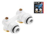 Клапан угловой шаровый 3/4" нар. для радиатора (мультифлекс), Белый, AV Engineering (инд. упак.)