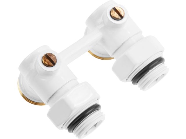 Image 4 Клапан угловой шаровый 3/4" нар. для радиатора (мультифлекс), Белый, AV Engineering (инд. упак.)