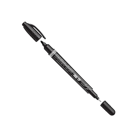 Маркер промышл. перманентный двухсторонний черный DURA INK DUAL TIP